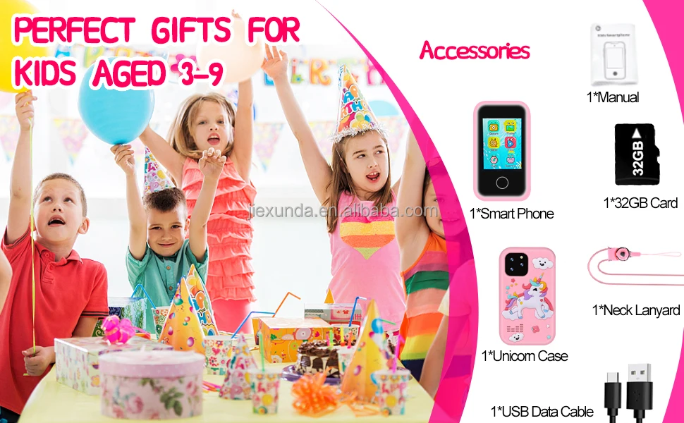 Smartphone Giocattolo Per Bambini Con Touchscreen 2.8