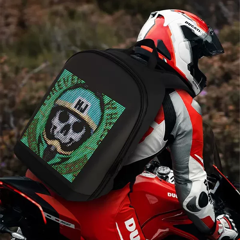 T2 Smart LED Backpack DIY Dynamic Full Color Display Custom LED Bag Pack Daily Use Advertising Travel LED Backpack With Screen