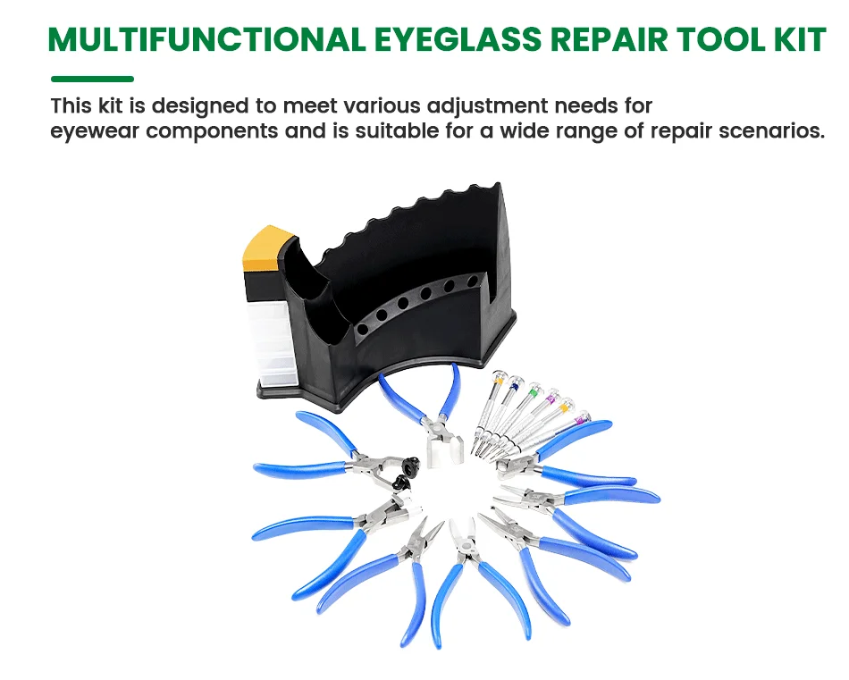 Optical Accessories Equipment Screw Driver Set 3T-B08-AD for Optical Shop Glasses Processing Pliers