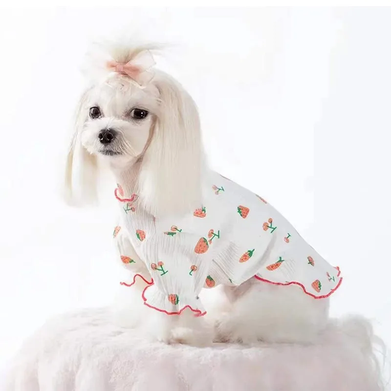 Wholesale Summer New Pet Clothing Luxury Dog Clothes Soft Cotton