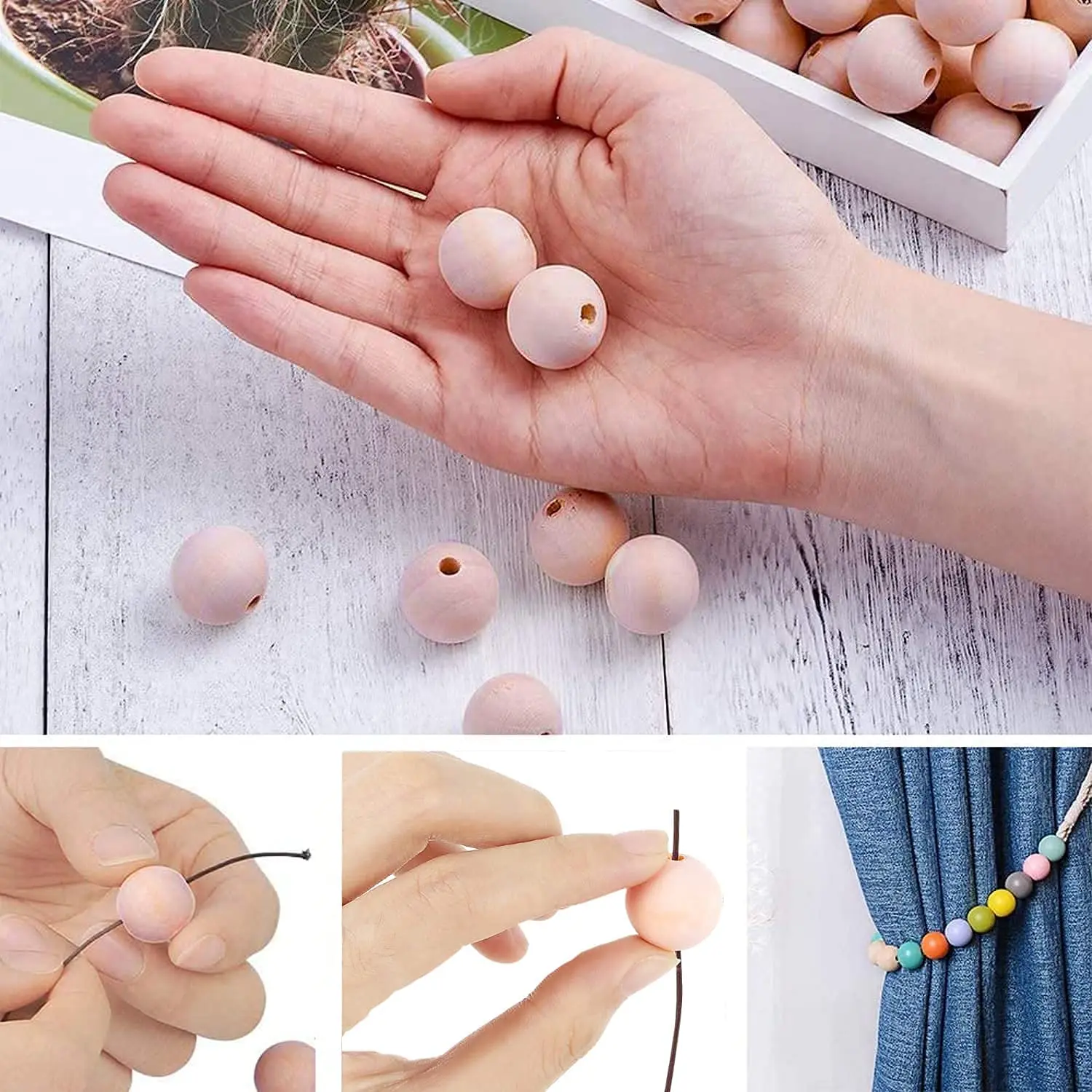 Wholesale Wooden Beads Natural Unfinished Wood Beads for Crafts 13 Sizes  Beads for Jewelry Making Garland Home Farmhouse Decor and DIY From  m.