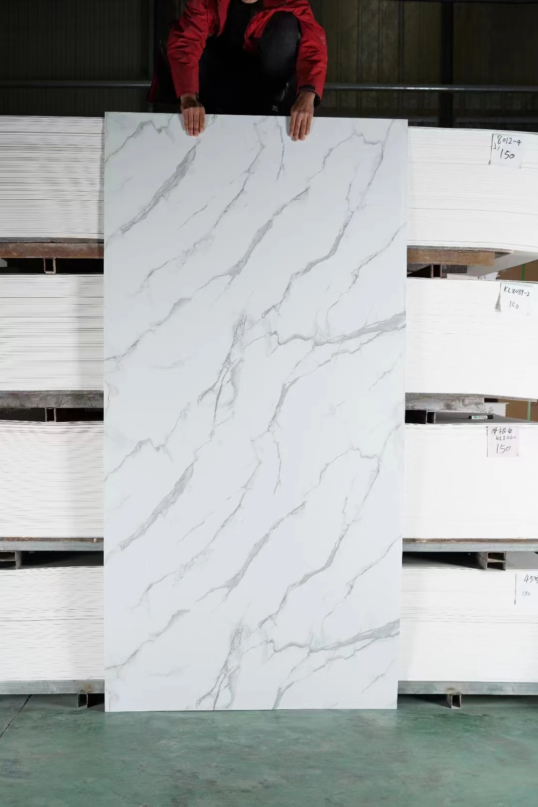 4x8 UV PVC Sheet - Lightweight, Waterproof Marble Alternative