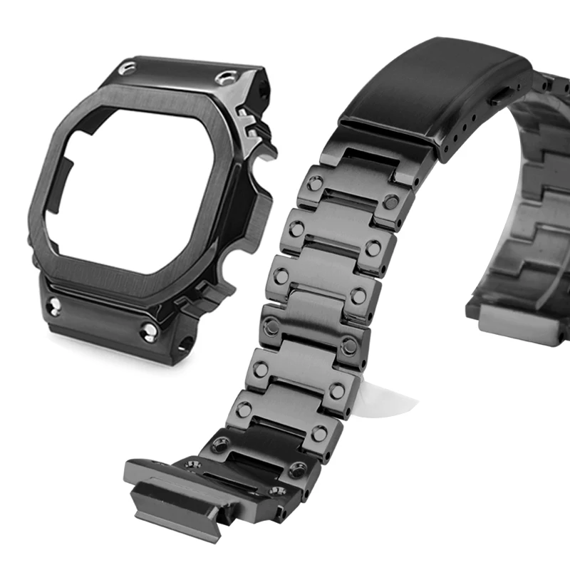 DMD DW5600 メタルウォッチバンド ストラップ 316ステンレススチール製