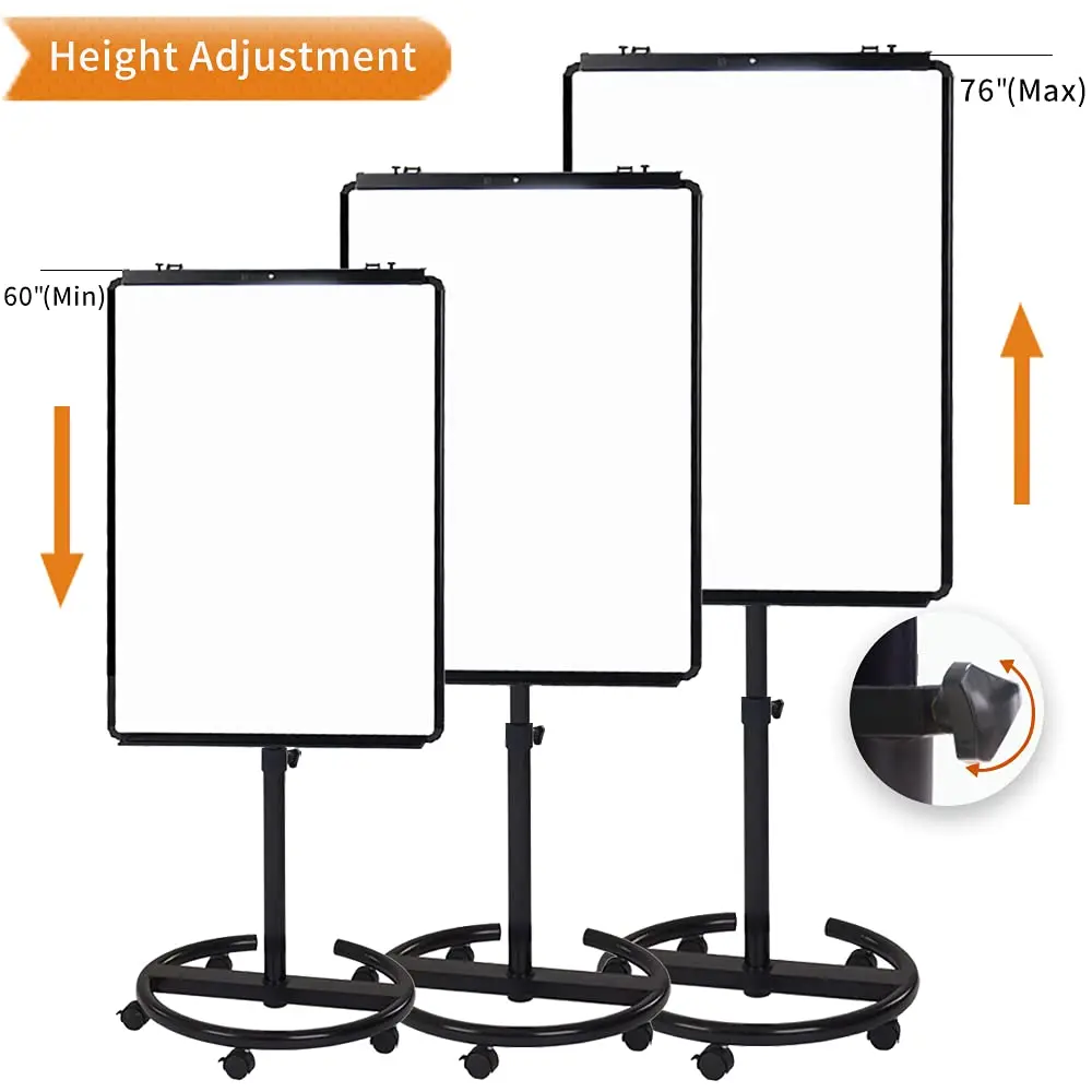 Vcw Foldable Movable 70x100 Flip Chart Paper Board Aluminum Whiteboard Flipchart Board 2142