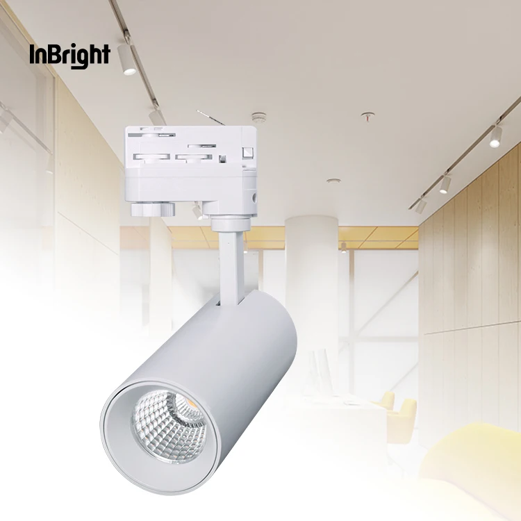 Adjustable COB LED Track Light Rail System 12W 20W 36W Anti Glare Track Spot Light