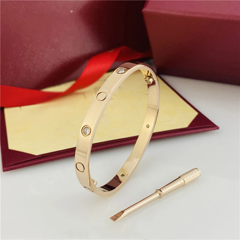 Fashion Luxury Designer Charm Bangle Titanium Steel Bracelet With ...