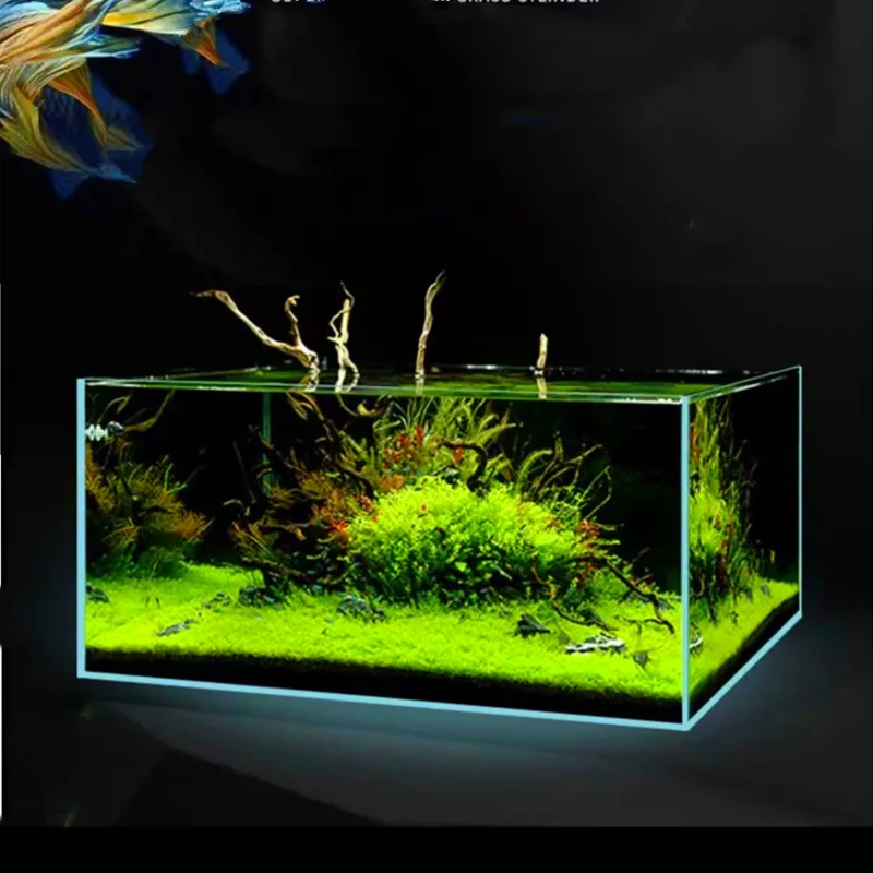48G Large Crystal Clear Glass Aquarium - Ultra White Fish Tank for Coral Breeding, Reef Landscaping, Open Top Design 48G Large Crystal Clear Glass Aquarium - Ultra White Fish Tank for Coral Breeding, Reef Landscaping, Open Top Design