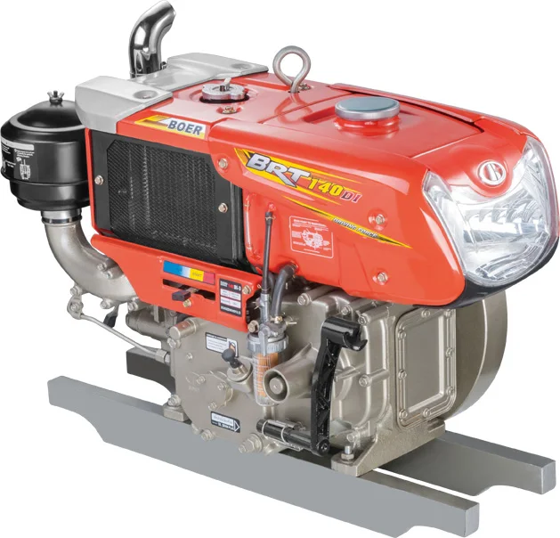 Chinese New Single Cylinder Water Cooled Diesel Engine with Radiator 90cc Kick Start 8-18HP