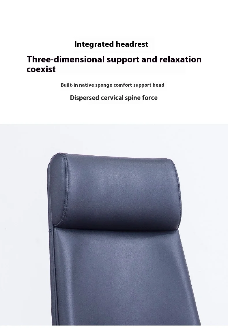 Modern High Back Solid Wood Executive Office Chair Adjustable Height Comfortable Breathable Design Swivel Reclining Villa