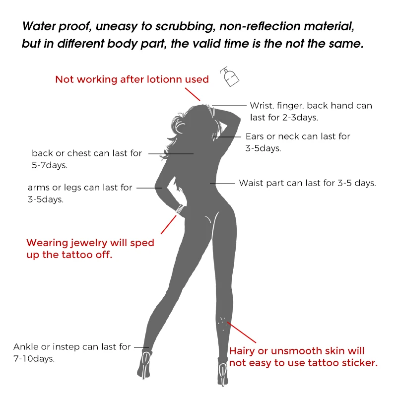 Наклейка-трафарет для татуировок на заказ наклейка с логотипом водостойкая зеленая золотая красная ПВХ