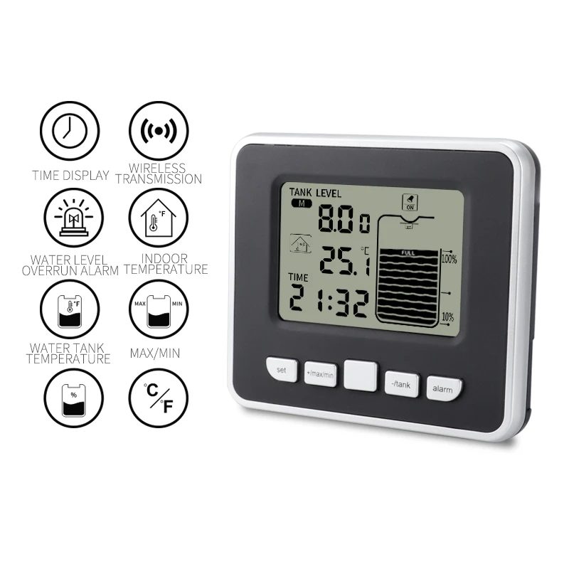 Transmitter Non-Contact Smart Sonic Sound Ts-Ft002 Depth Drawdown Automatic Wireless Ultrasonic Water Tank Liquid Level Meter