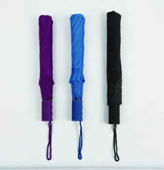Cheap Promotional Umbrella Factory Direct Sales Manual Open 2 Folding Umbrella Pure Color Blue Black Purple umbrella