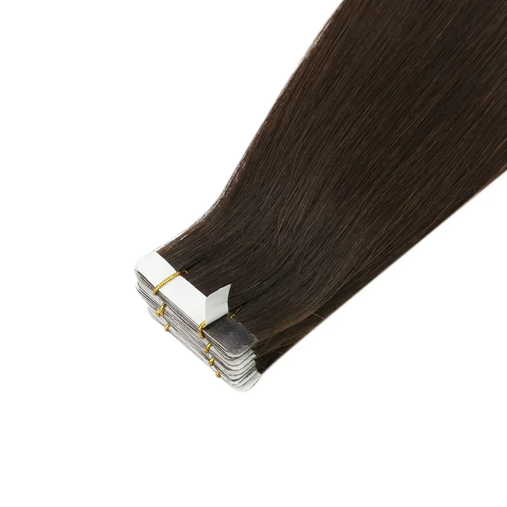 LaaVoo Virgin Injected Tape in Hair Extensions 100% Real Brazilian Hair 5Pcs&20Pcs Pure Color_voghion.com