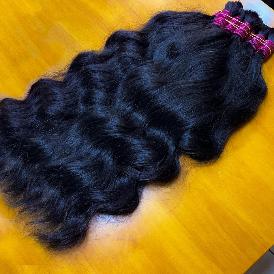 Capelli umani ondulati naturali, sfusi, senza trama, boho, trecce, intrecciati, ricci, corpo ondulato sciolto_voghion.com