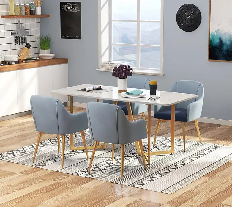 Nordic household light luxury rectangular dining table