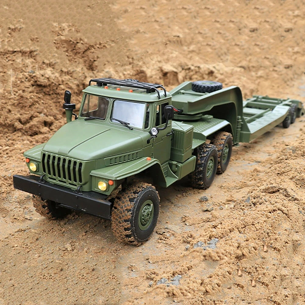 WPL B36-3 Military RC Truck with Armored Trailer - 1:16 Scale