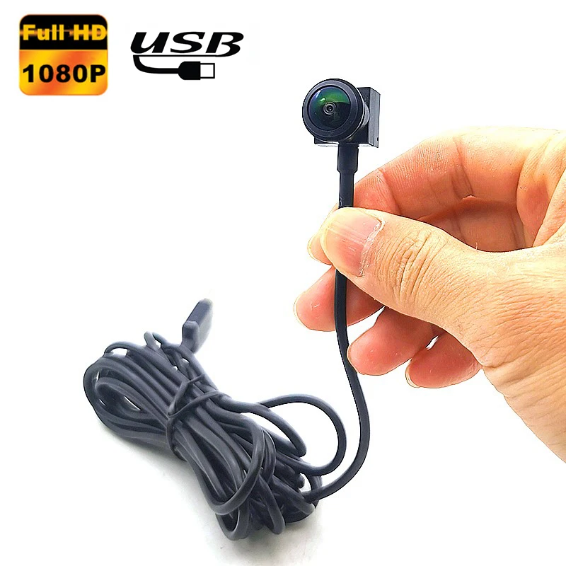 Mini 1080P USB OTG Camera Wide Angle UVC 1920X1080P 2MP 5MP WDR Full HD  Micro PC Webcam 160Degree FOV Black Corner CMOS Sensor