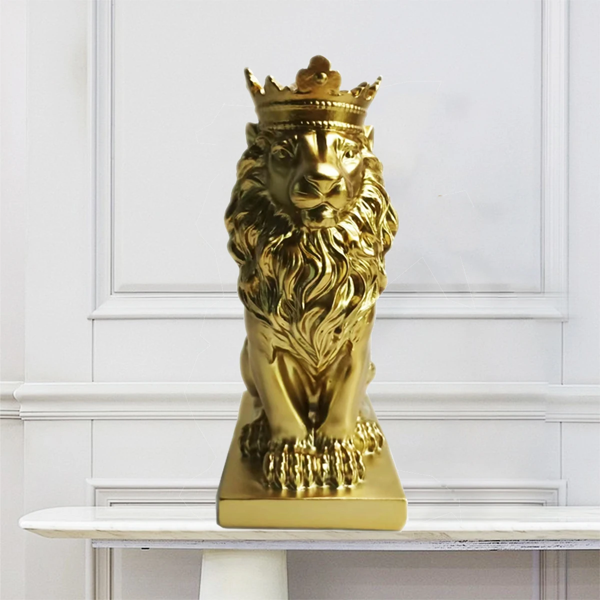 Gold Resin Monkey Tree Statue for Home Living Room Office Decor Feng Shui Lucky Fortune Tree Figurine New Year Sculpture Gift
