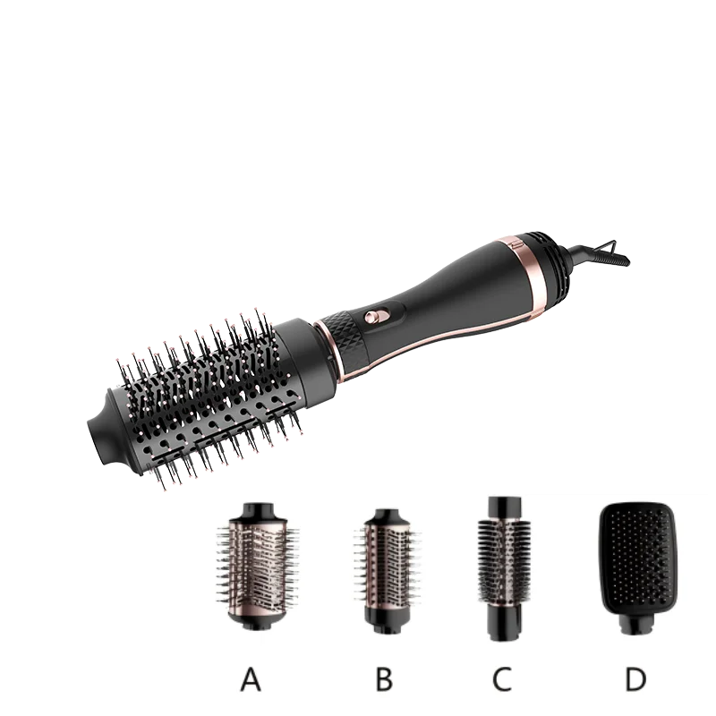 1200W Titanium Blow Dryer Brush with 3 Temperature Levels and 1 Year Warranty for Frizz-Free Styling