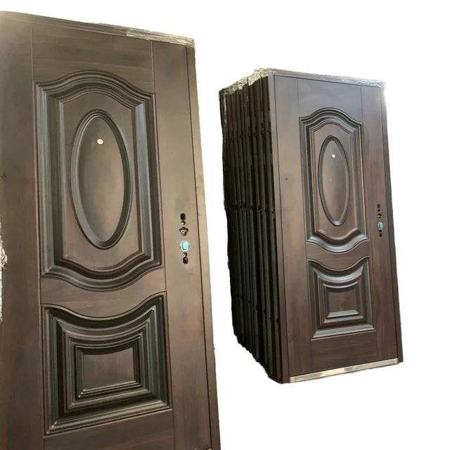 Anti-Theft Steel Entry Door  Modern Door With  Safety Metal Exterior Door for House