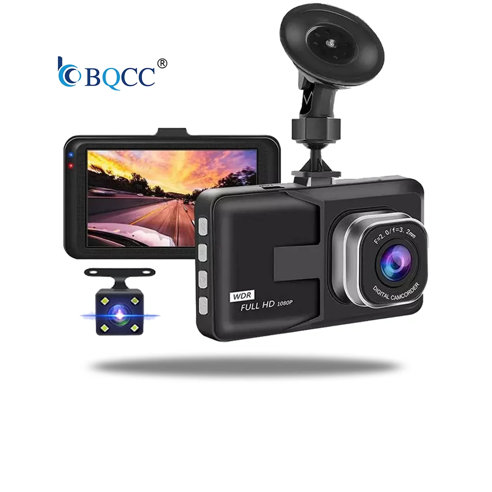 BQCC Full HD 1080P Dual Lens Dash Cam Night Vision BLACK BOX WDR ADAS TFT LCD Screen 1-Year Warranty for Drivers Mini BLACK BOX