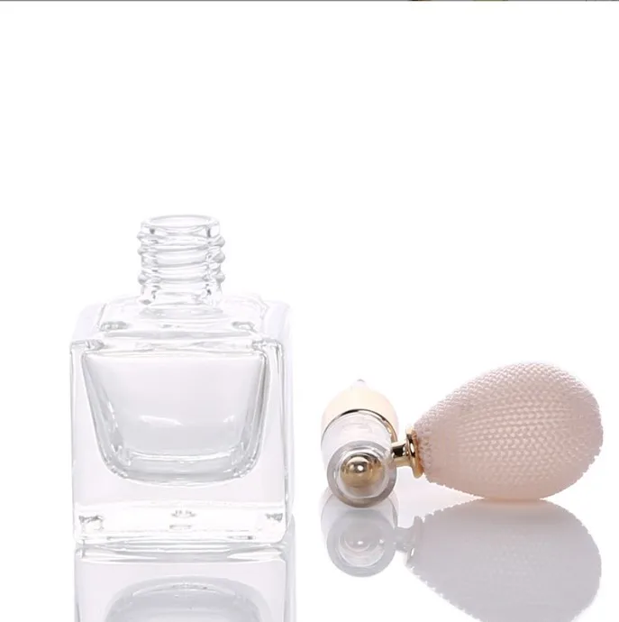 product stock square 10ml airbag bottle spray powder loose powder highlight powder square clear empty glass perfume bottle with uv spray-30