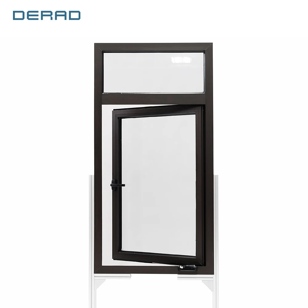 American style handle chain winder opening casement windows with aluminum tempered glass personalized customization window