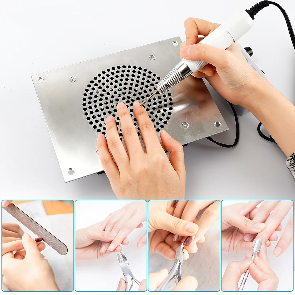 2021 Square Shape And White Color Nail Table Dust Collector Buy Dust