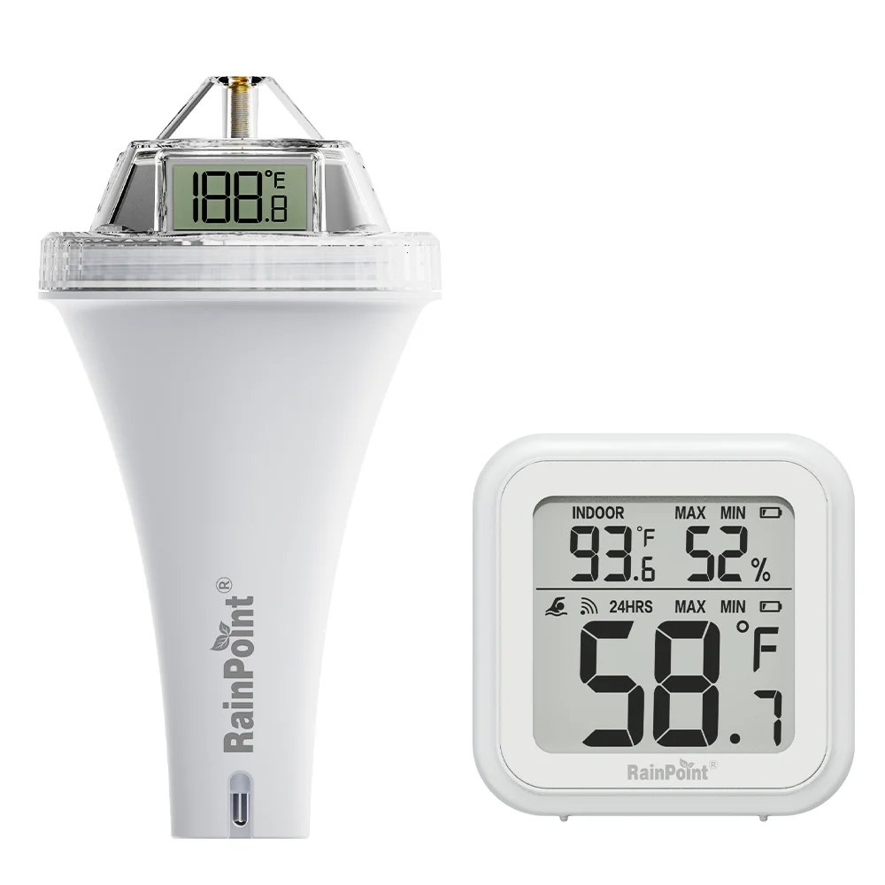 BALDR Digital Pool Thermometer Water Temperature Monitor Swimming Pool Indoor Rain Sensor Pool