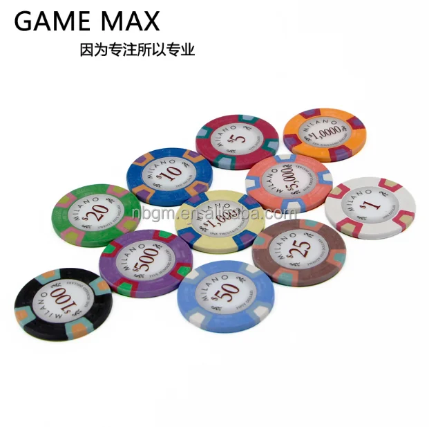 10g Professional Real Clay Poker Chips/casino Poker Chip --no Built-in ...