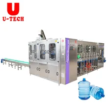 600bph Automatic 19 20 Liters Water Washing Filling Capping Machine PET 5 Gallon Water Bottle Filling Plant