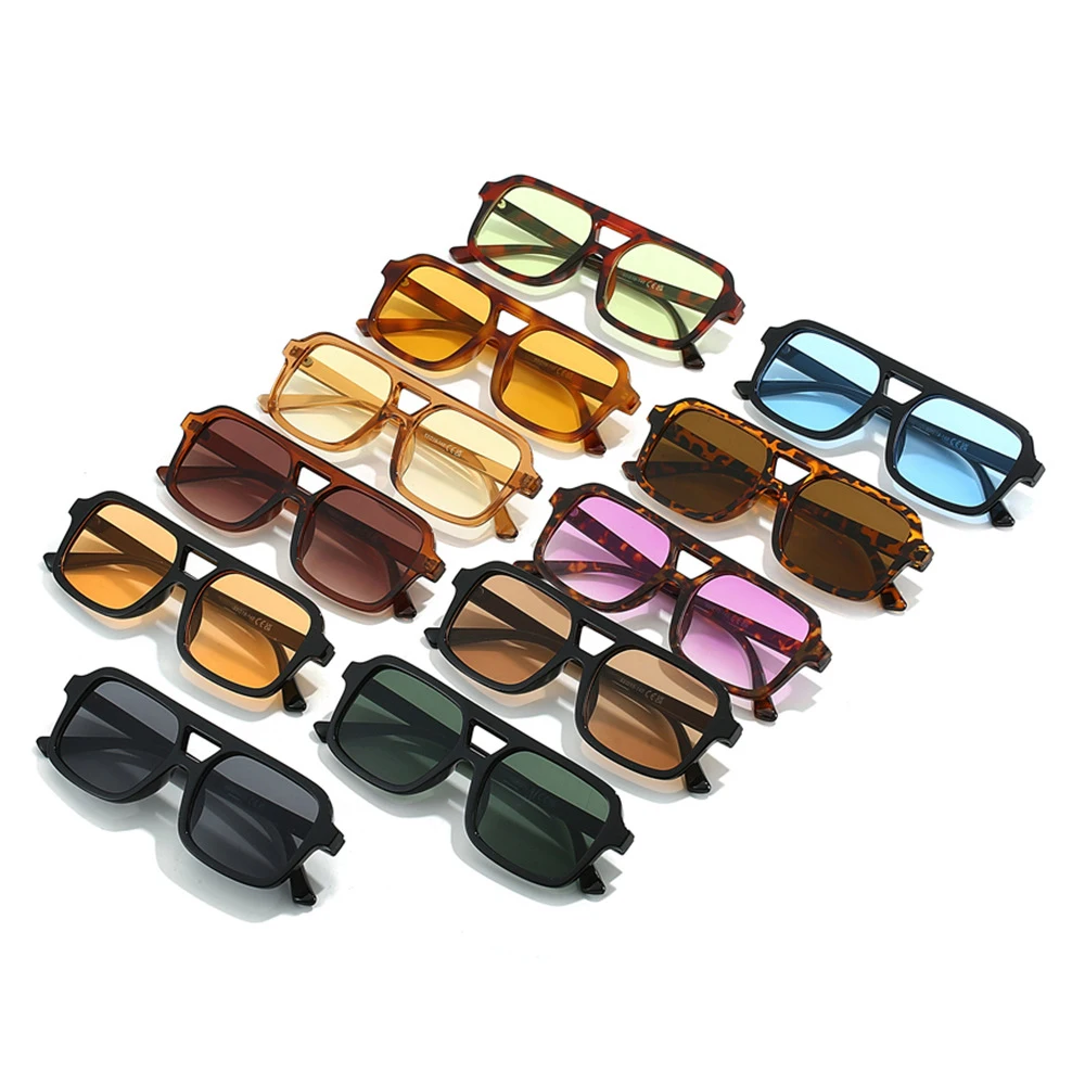 STY8636 Trendy Rectangle Aviation Sun Glasses Vintage 70s display picture 2