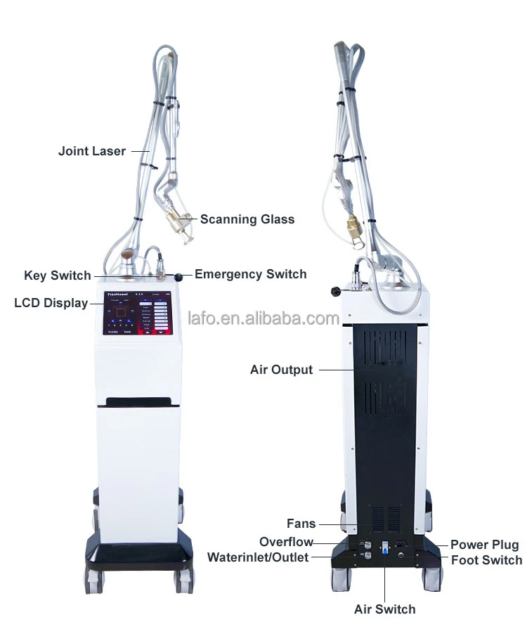 CE Approved l Tightening Facial Skin Rejuvenation RF Tube Fractional Co2 Laser Machine