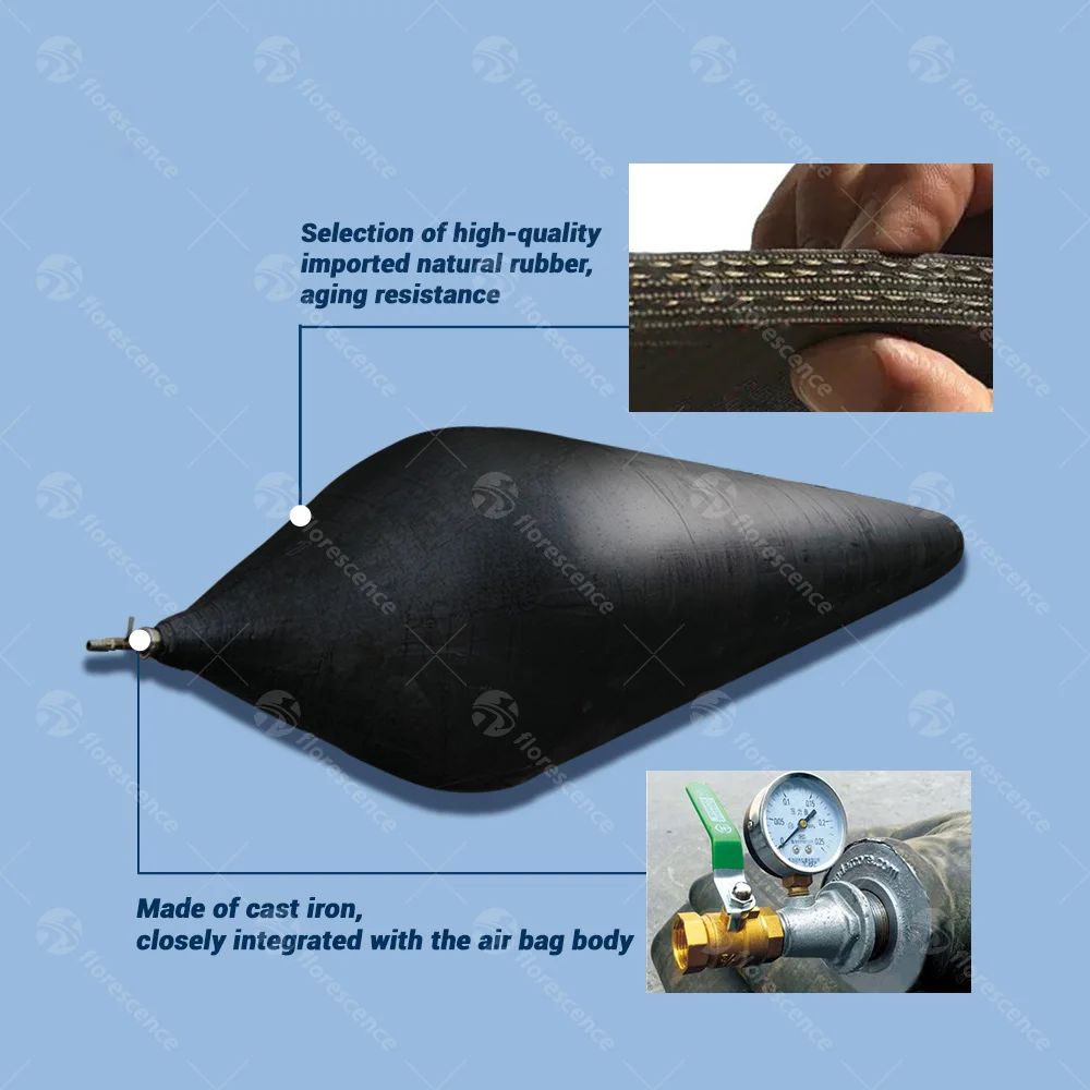 Floating Dry Dock Lift Inflatable Rubber Marine Ship Launching Airbags for Sale