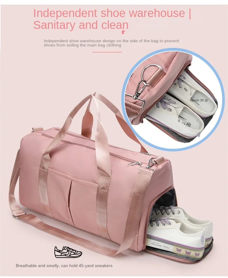 Hot Sale Durable Sports Bag With Large Volume For Gym Exercise Waterproof Fabric Gym Bag With Shoes Compartment