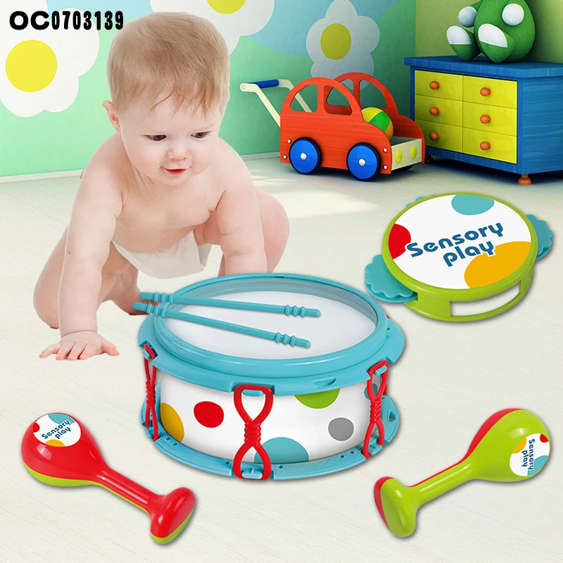 Высококачественный детский пластиковый милый сенсорный барабан набор музыкальных инструментов 6