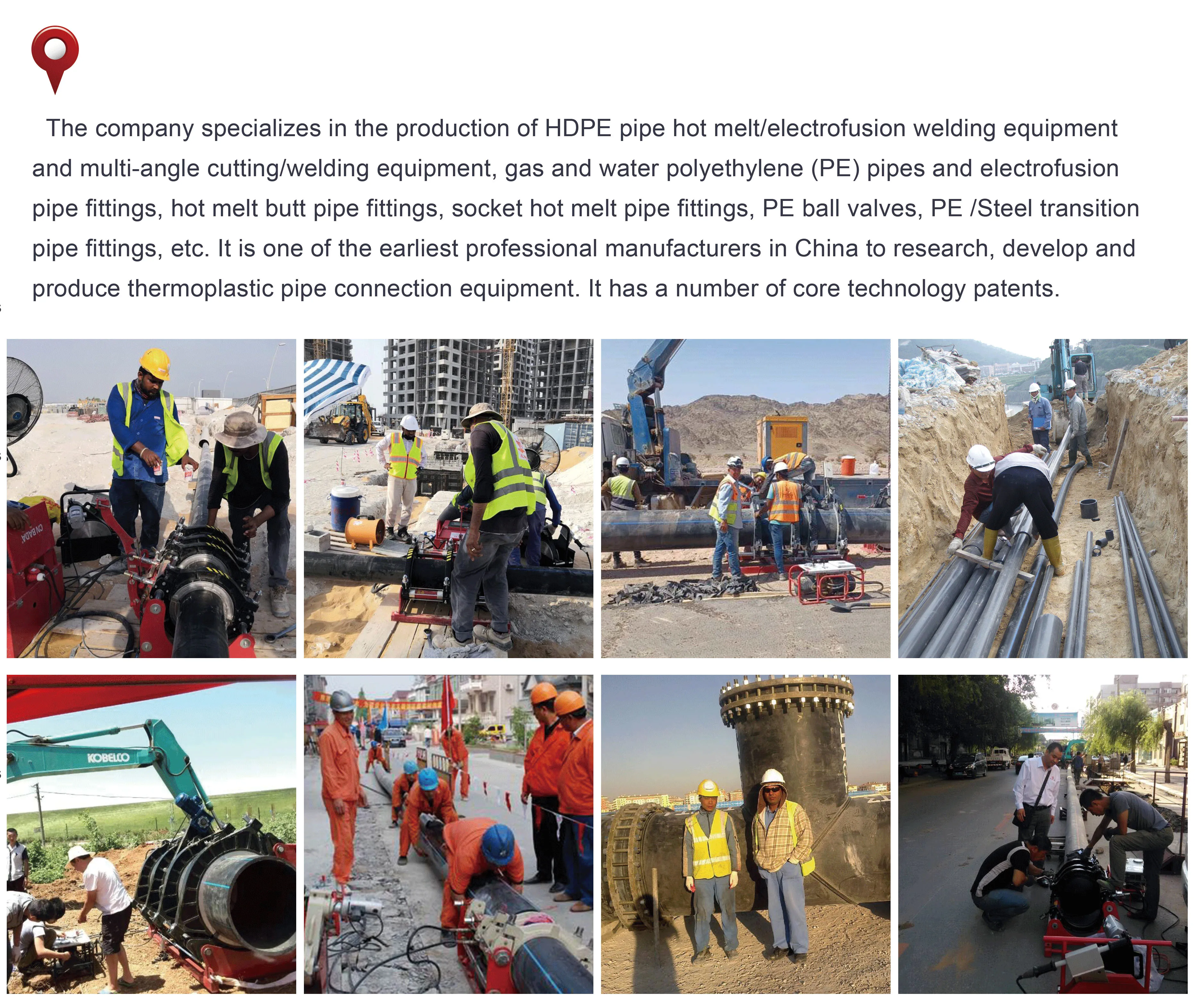 90mm 250mm HDPE Pipe Butt Fusion Welder Price Hot Melt Joint Plastic Pe Welding Machine for Welding Polyethylene Pipes