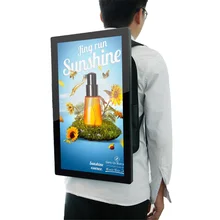 Indoor Outdoor LCD Screen Backpack Portable Human Walking Digital Billboard Backpack Display