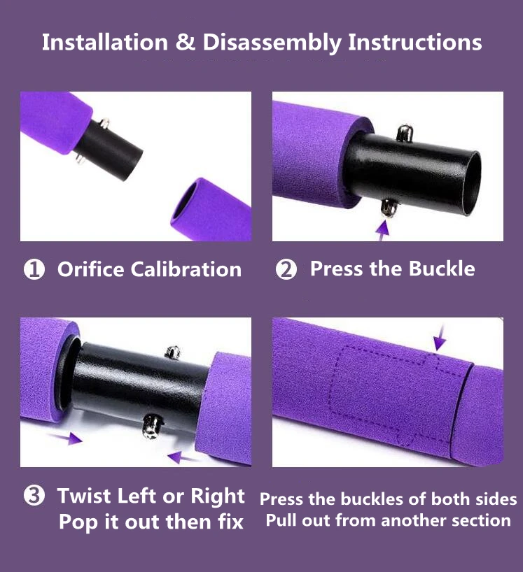 Высококачественная портативная штанга для йоги и пилатеса эспандер с эластичной лентой 2 петли ног легкий тренажер бара 15