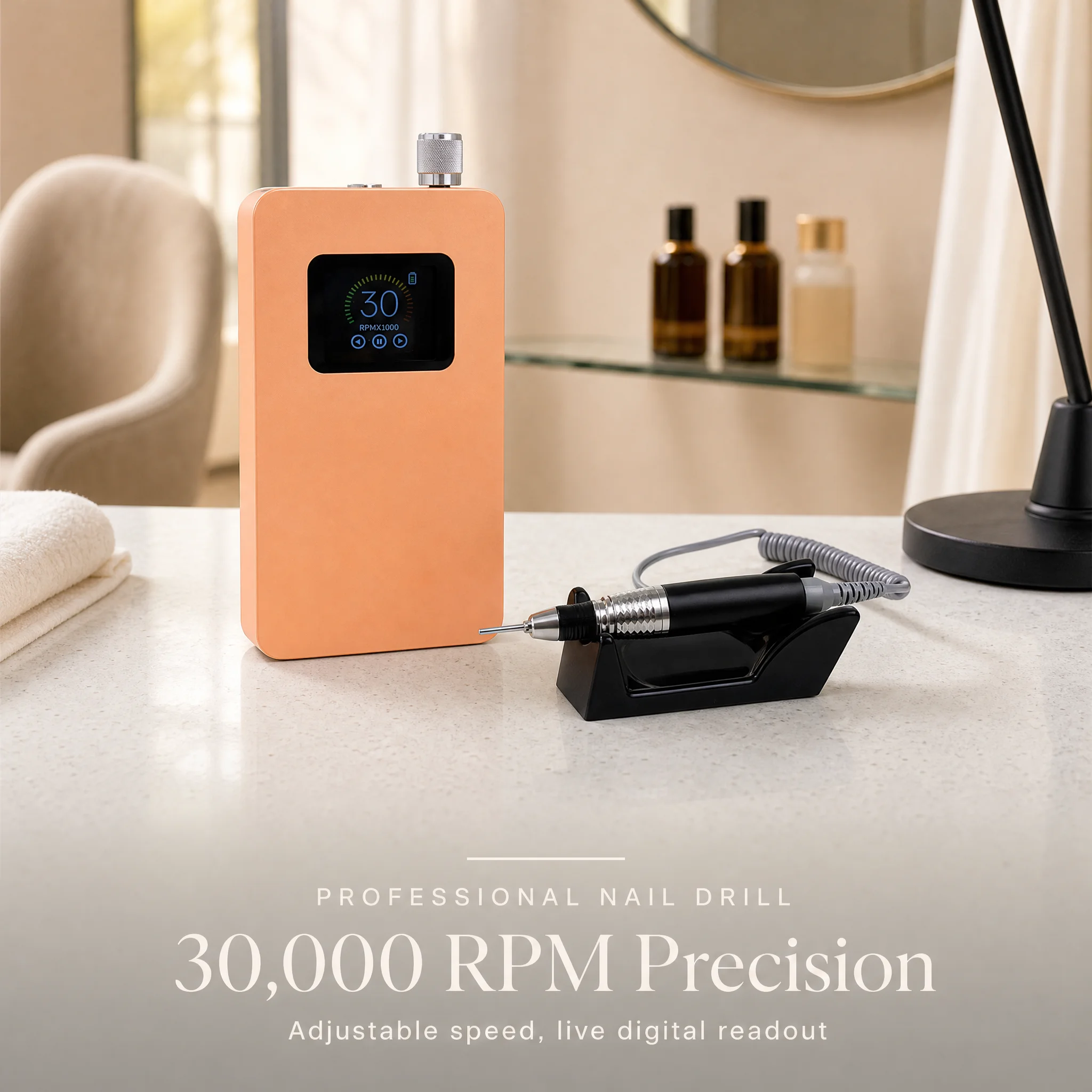 Cordless 35W Motor Rechargeable KUPA Controller with 30000RPM KUPA Nail Drill Handpiece KP60 KP65