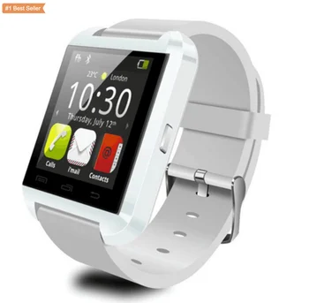 Mobile Phone Calls Music Playback U8 Bluetooth Smartwatch Wristwatch Touch Screen For iOS Android Smartphone Black