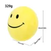 Grande cuscino giallo con faccina sorridente