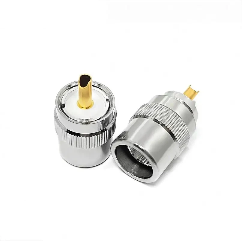 Male Straight Twist-On Type UHF SL16 PL259 Connector Solder For LMR400 RG8 H-1000 Cable manufacture