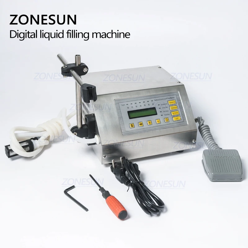 ZONESUN 220V or 110V GFK-160 Digital Control Liquid Filling Machine Small Portable Electric Liquid Water Filling Machine Supply - Image 6