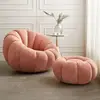 Pink sofa pedal combo-technology velvet-rotatable