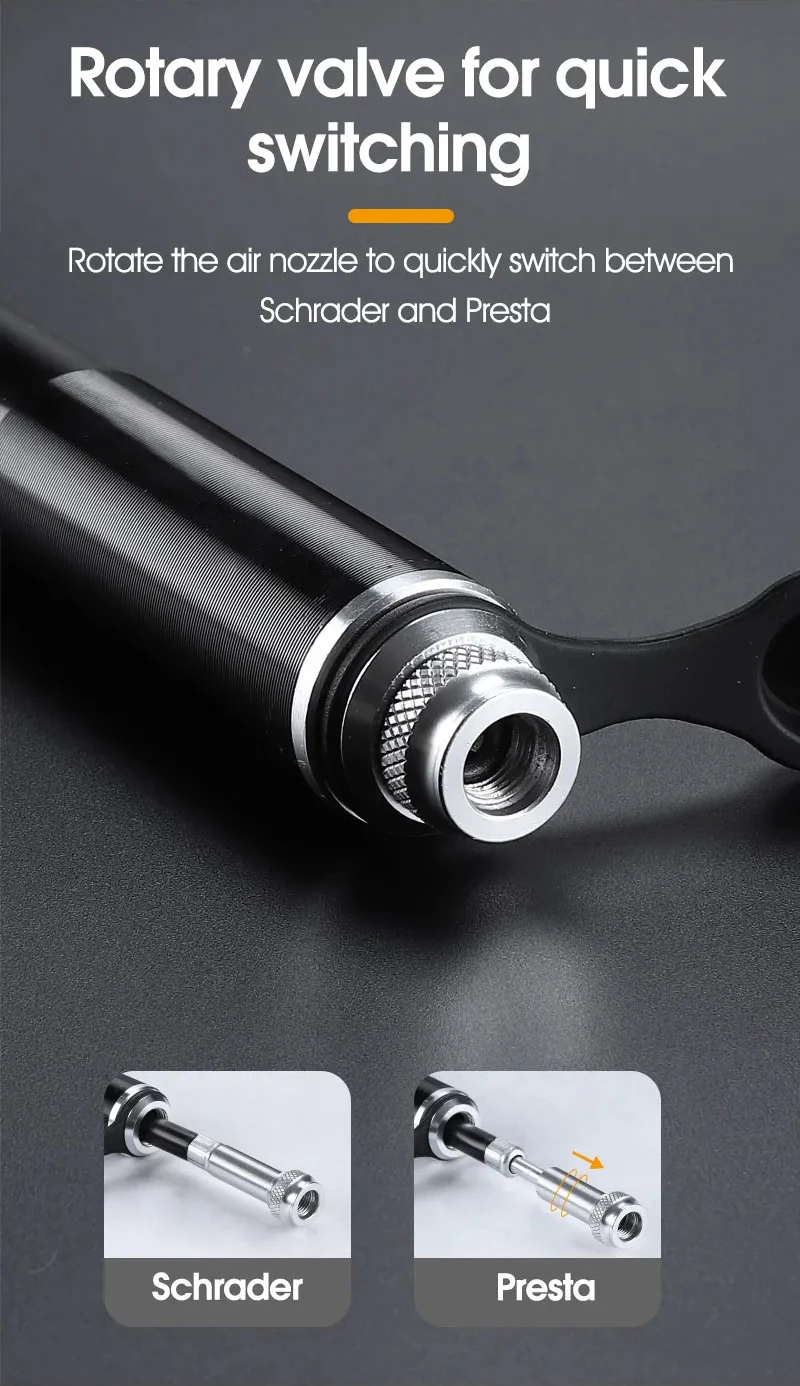 Highpressure Mini Portable Electric Bicycle Pump Aluminium Hand