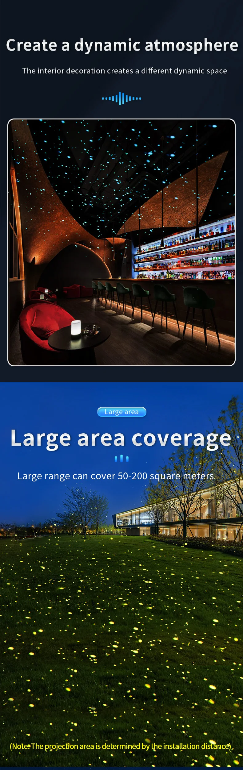 发光二极管动态五线灯防水萤火虫激光投影仪景观照明圣诞装饰品花园E27 IP65白色