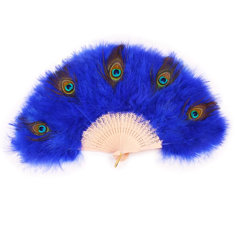 Fk Black Feather Fan Peacock Feather Hand Fans For Wedding Bride Hand ...