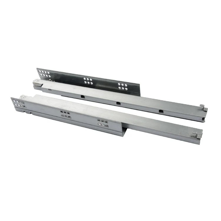 Heavy Duty Kitchen Cabinet Drawer Runners Soft Close Triple Extension Telescopic Concealed Undermount Drawer Slide Modern 40kg