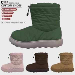 2026 New Warm Snow Custom Logo Women's Non-slip Breathable Fluffy Shoes Winter Boots for Women Factory Custom Shoe Design